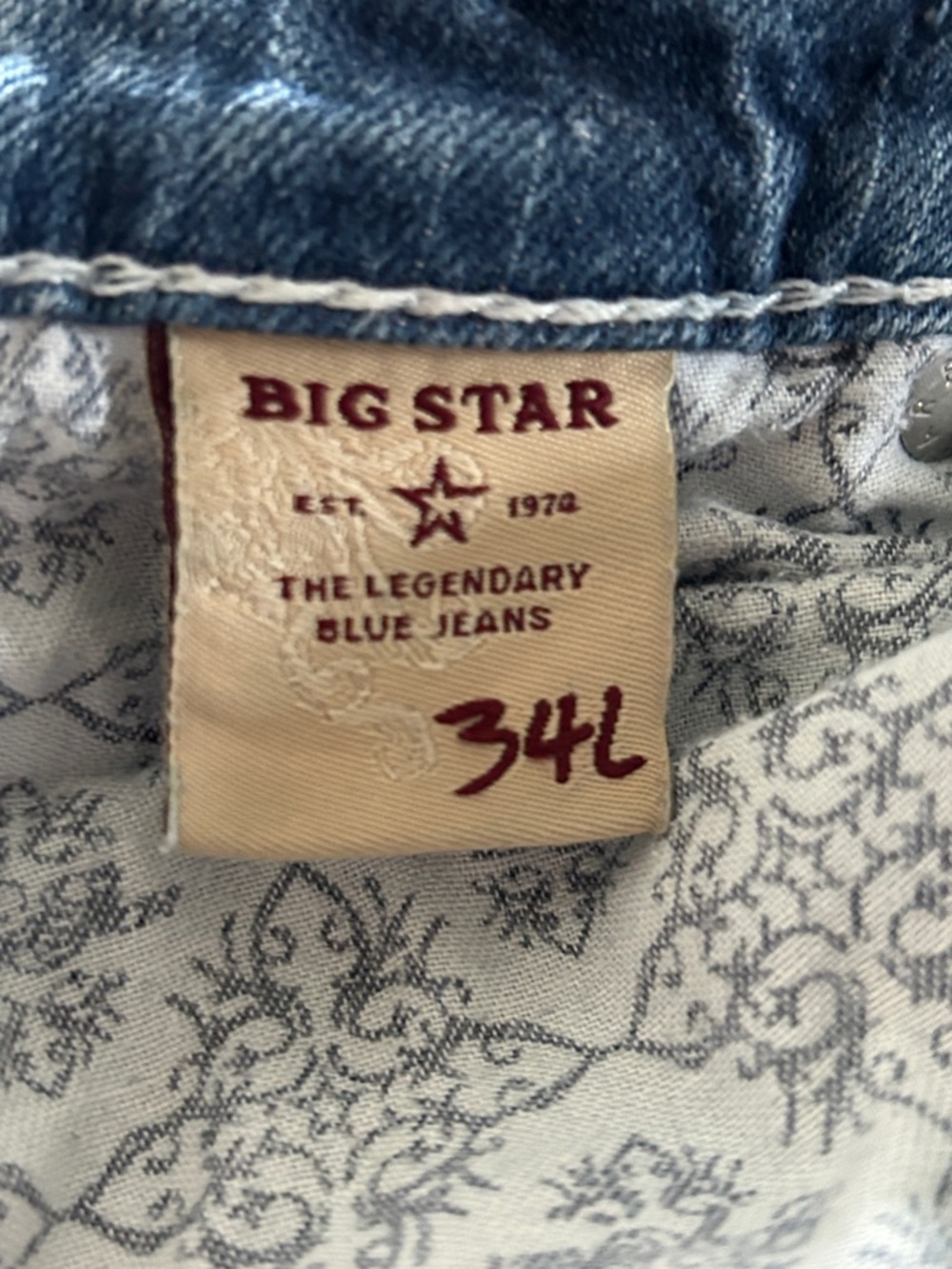 Big Star Maddie Boot Jeans. Light Blue Embroidered Pocket Straight Jeans - Picture 4 of 4
